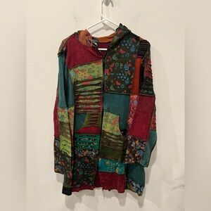 Colorful Patchwork Hooded Jacket by Kathmandu Size M/L